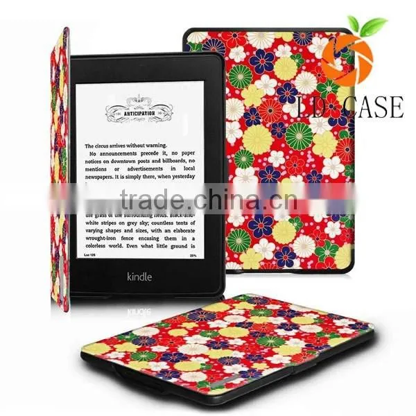 High quality waterproof fabric leather case cover, wholesale leather case for kindle