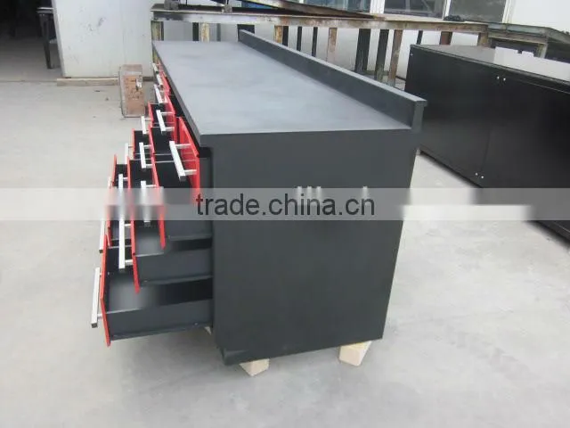 metal single slide rail W2850mm*D800mm*H950mm without backwall work bench