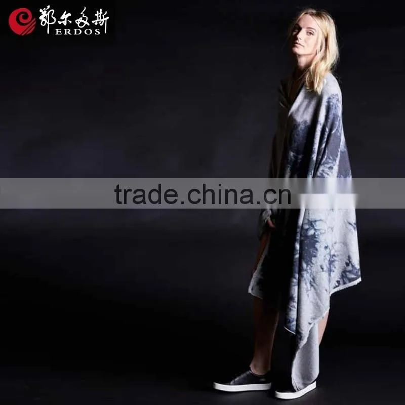 Erdos wholesale 2016 design printed blanket scarf shawl