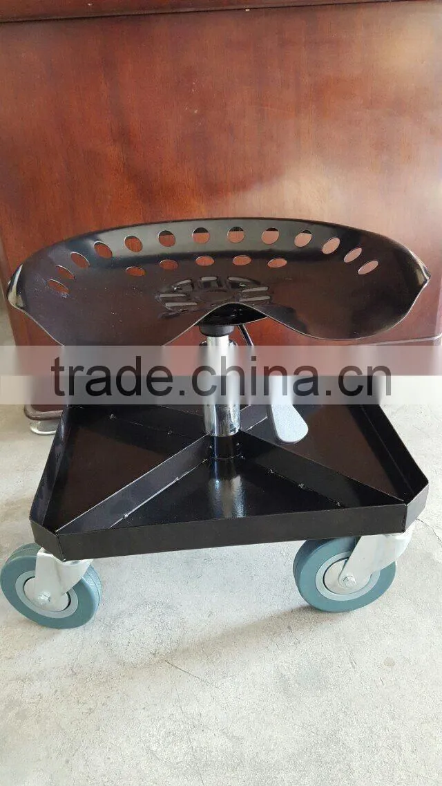 Rolling garage seat with gear tray TC4509
