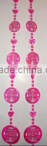 Plastic bead curtain