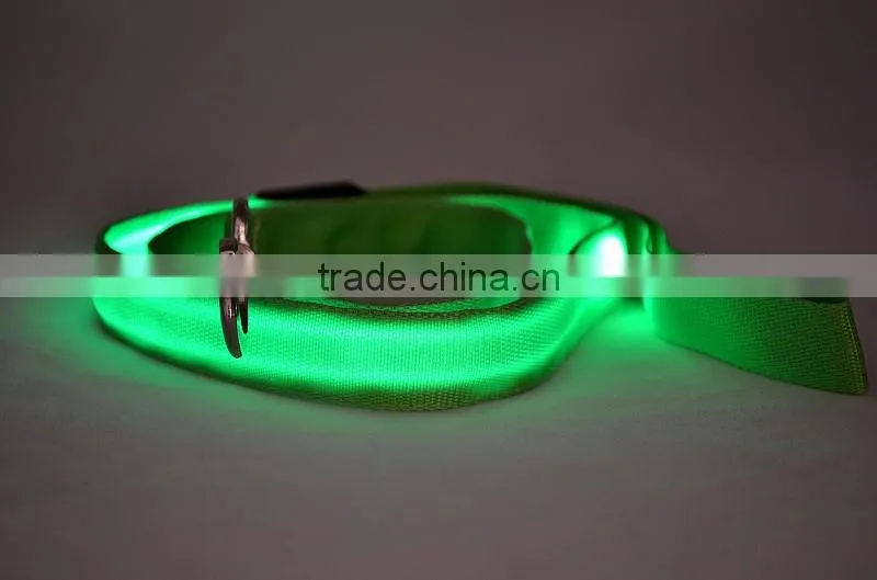 nylon led dog leash retractable / nylon rope dog leash