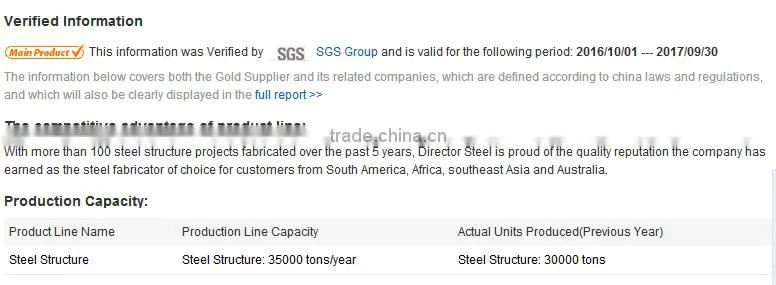 Trade Assurance Steel Structure Prefabricated Steel Building