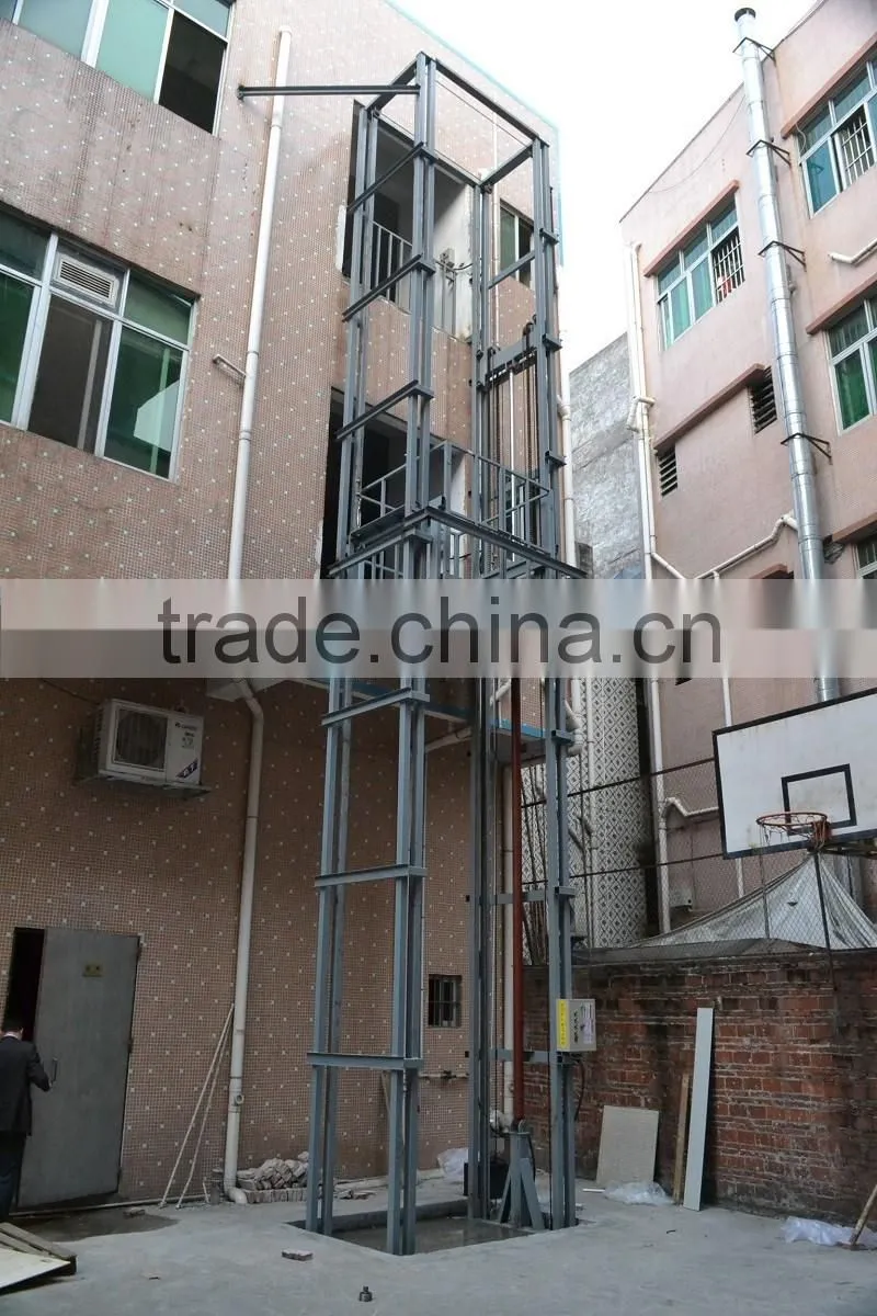 Chinese Hydraulic Guide Rail Chain Lift CE approved