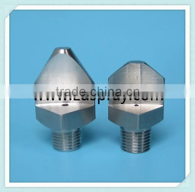 Flat fan-shaped spray high impact nozzles