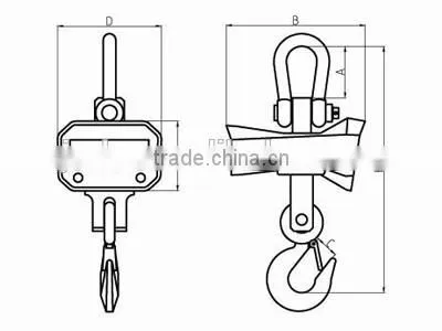 digital hanging scales crane sclae 3ton