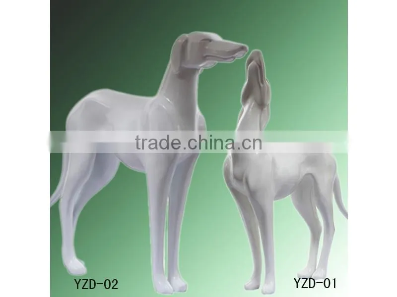 New arrival fiberglass display dog mannequin
