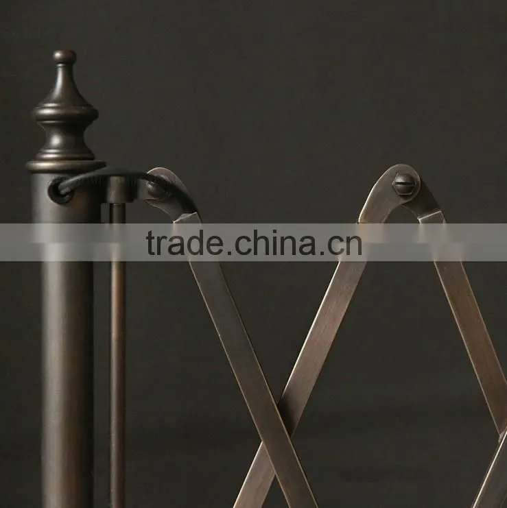 New design antique finish bronze table lamp with lampshade
