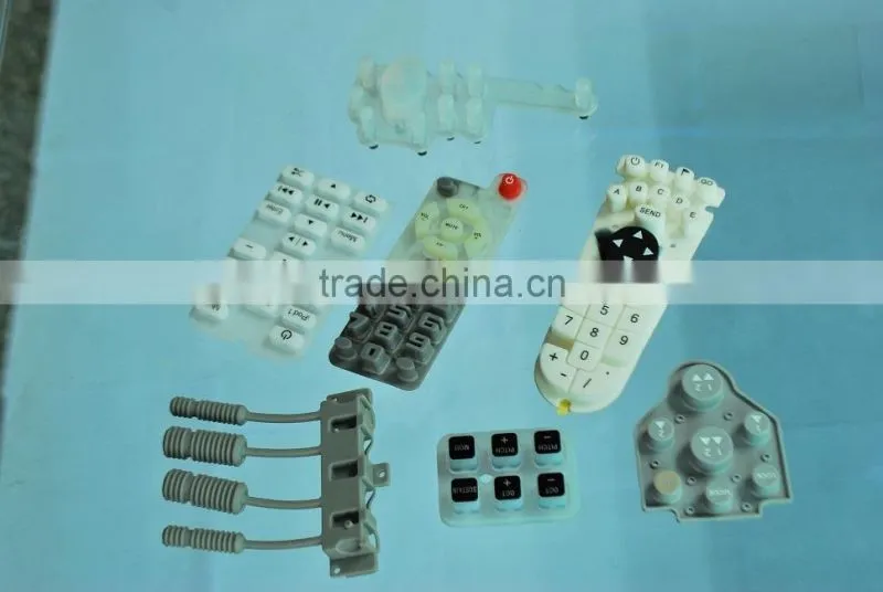 custom silicone rubber key button for the TV/DVD/remote control