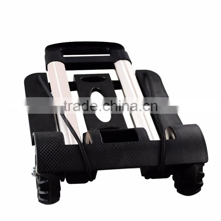 Upgrade Folding Shopping Cart with 4 Wheels/Lightweight Aluminum Cube Folding Luggage Cart/ Portable Hand Trolley