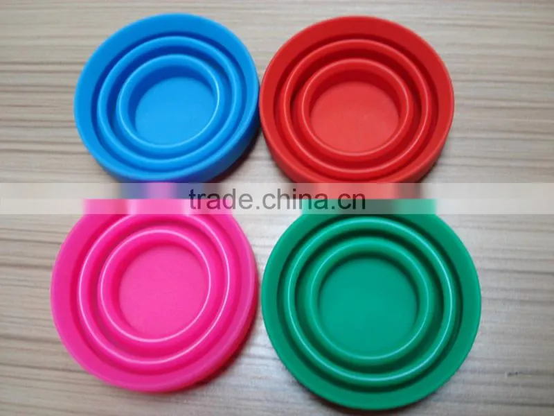 Silicone Folding Cup Telescopic Collapsible with Lid Outdoor Travel Camping