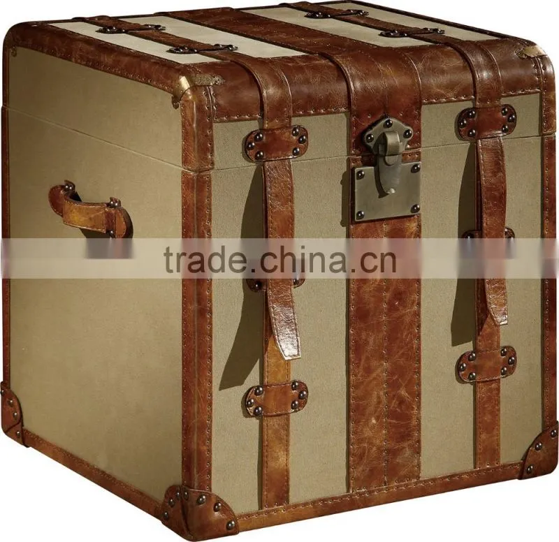 American style antique suitcase ,retro trunk living room T962#