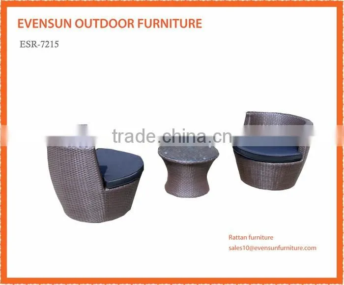 Outsunny 3-Piece Outdoor Stacking Rattan Wicker Patio Chair Set