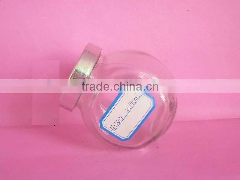 glass pickles jars with metal cap, glass pickles container