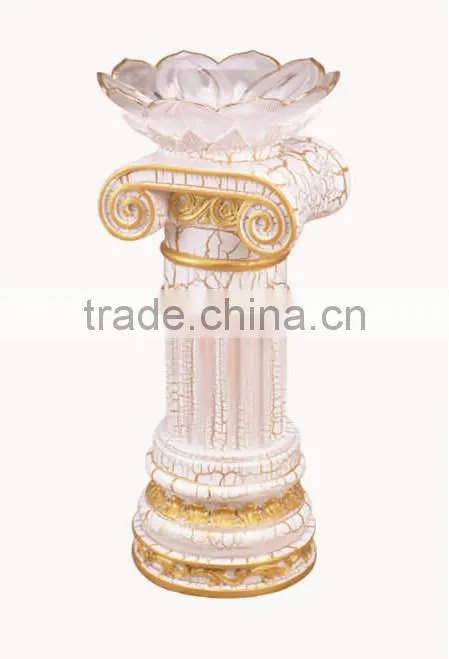 Decorative resin pillar outdoor ashtray stand