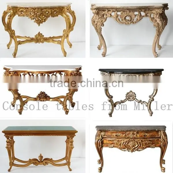 French Furniture Wholesale Marble Top Console For Living Room Decor