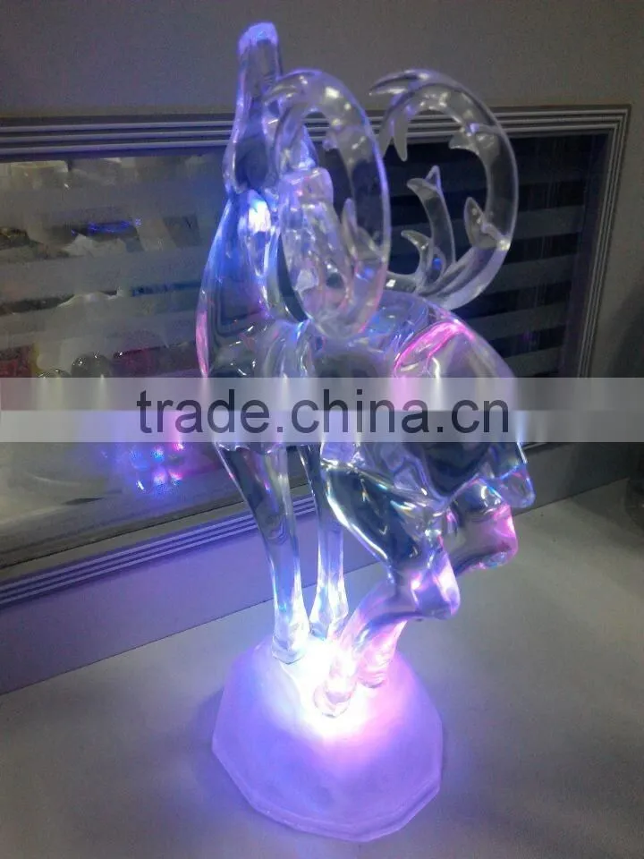acrylic reindeer acrylic led lights decoration