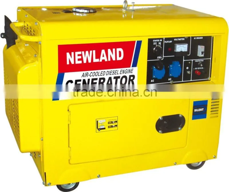 220V50hz electric start 100% copper 186FA 5kva silent diesel generator price