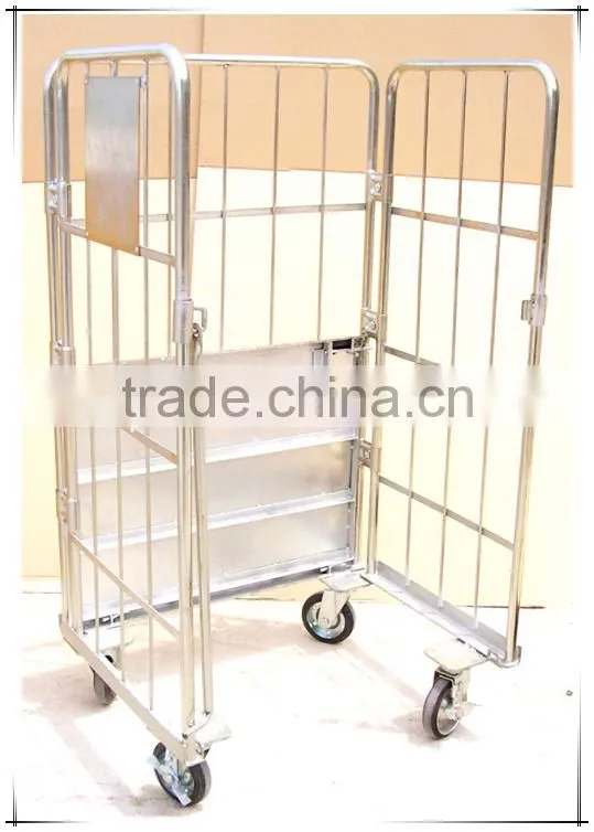 Powder Coated Supermarket Logistics Trolley For South Koera And Japan
