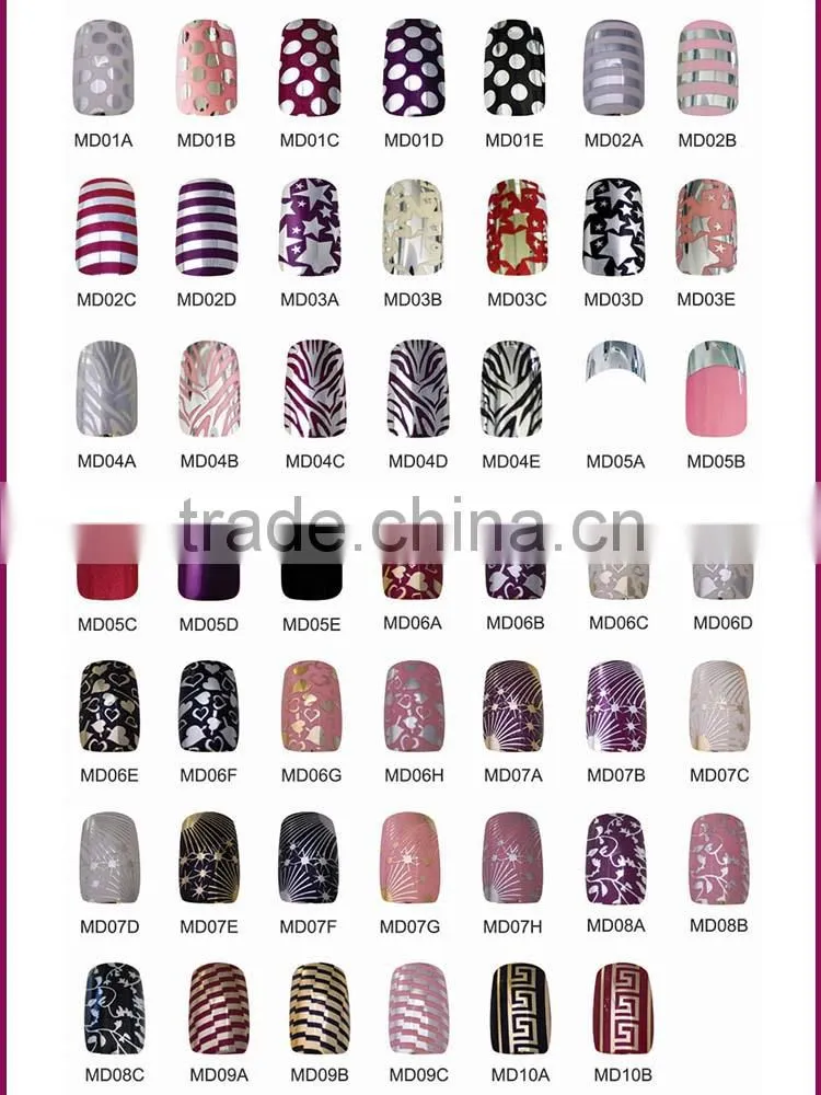 2015 Vivi Shining With The Fashion Metallic False Nails Arts Tips