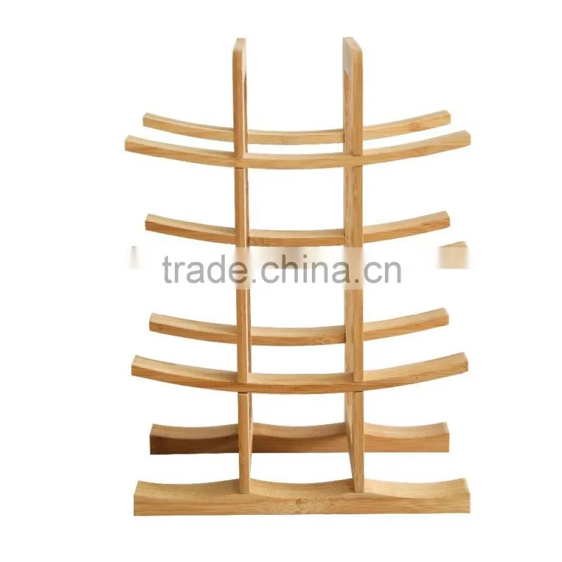 Hot sale eco-friendly bamboo wine bottle holder bamboo wine rack