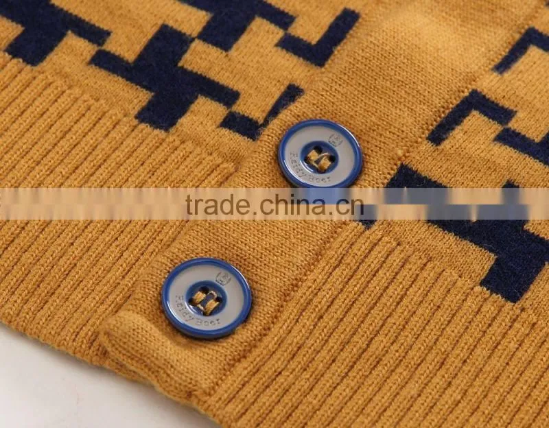 Men's classic autumn winter fine wool high quality cardigan