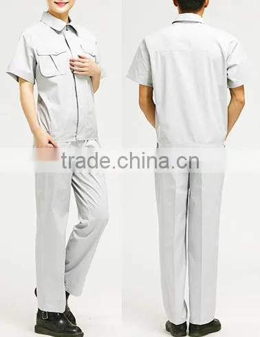 2016 OEM wholesale unisexs garage overall uniform short sleeve workwear