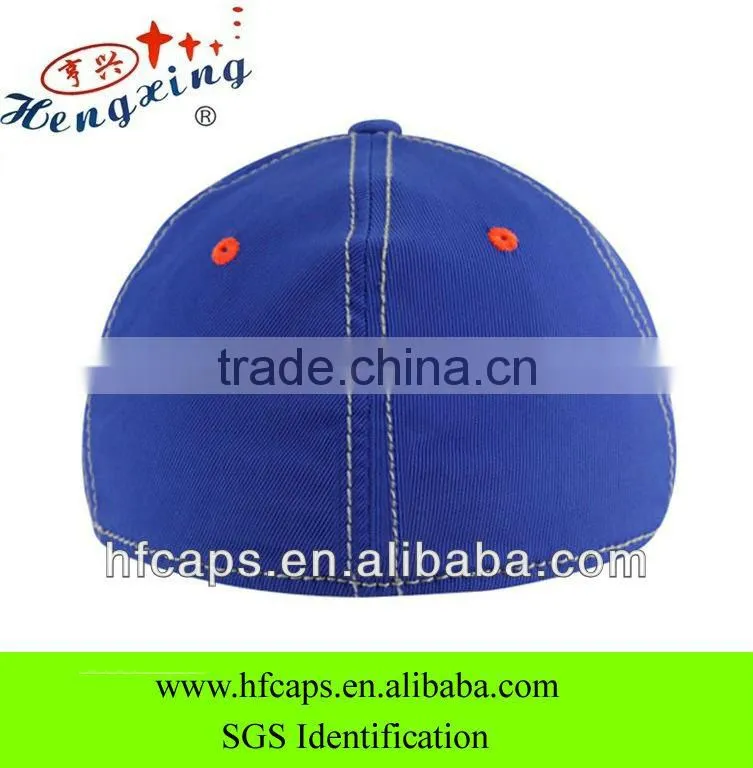 2013 ladies and mens blue and orange 6 panels custom design 3D embroidery baseball caps and hats