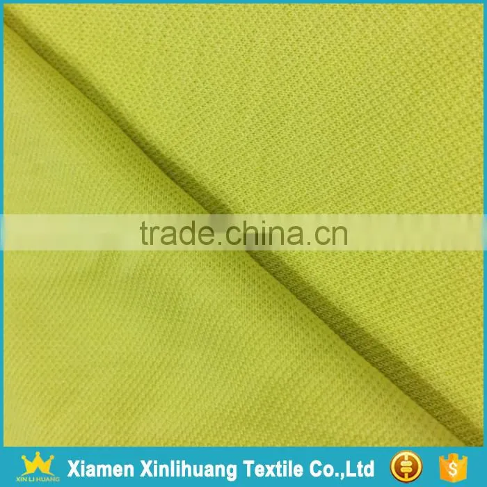 Wholesale Fashion Polo Shirts Material 65 Polyester 35 Cotton Green Pique Knit Fabric