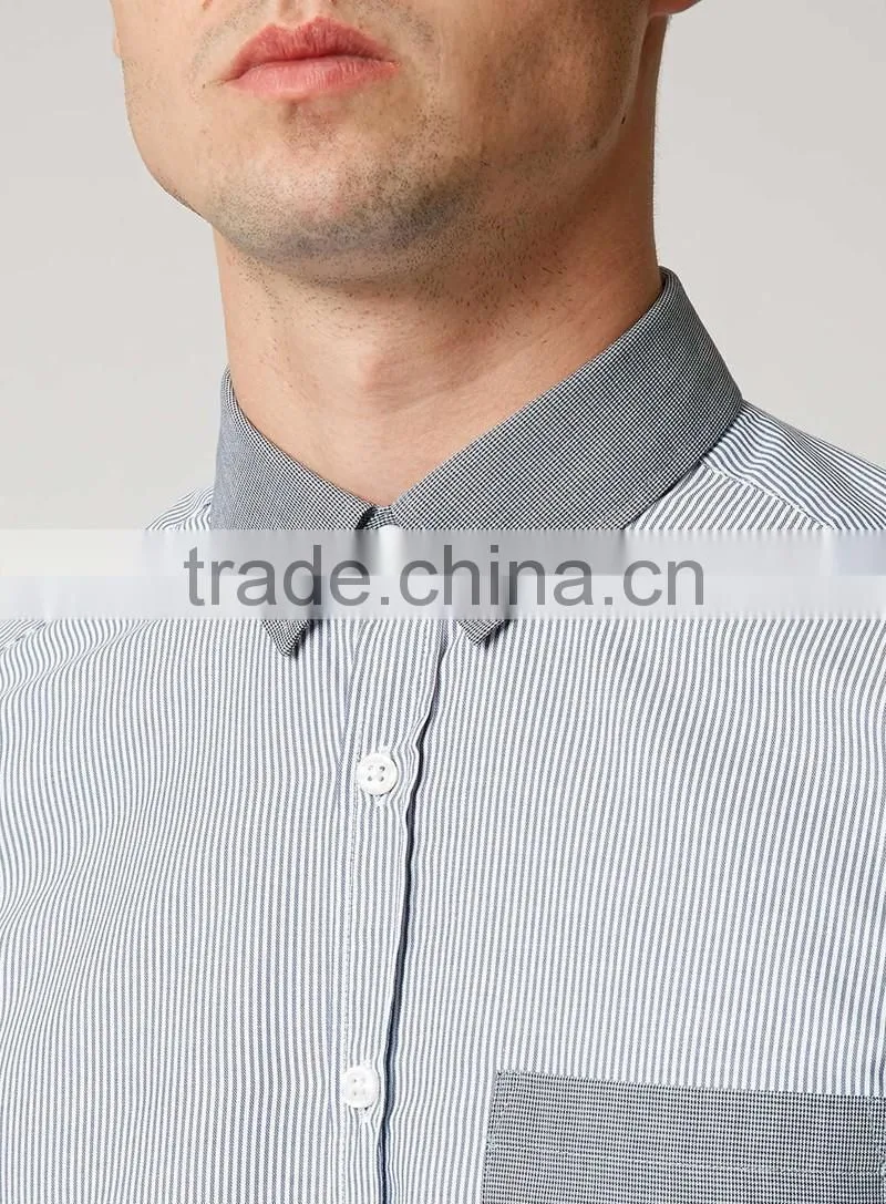 Mixed Stripe Gingham Long Sleeve Smart Shirt