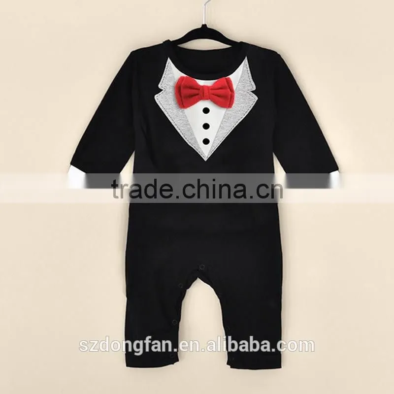 Newborn Baby Clothes Romper Baby Boy Clothes Tie Gentleman Toddler One-pieces Jumpsuit Baby Clothes 0-24 Month