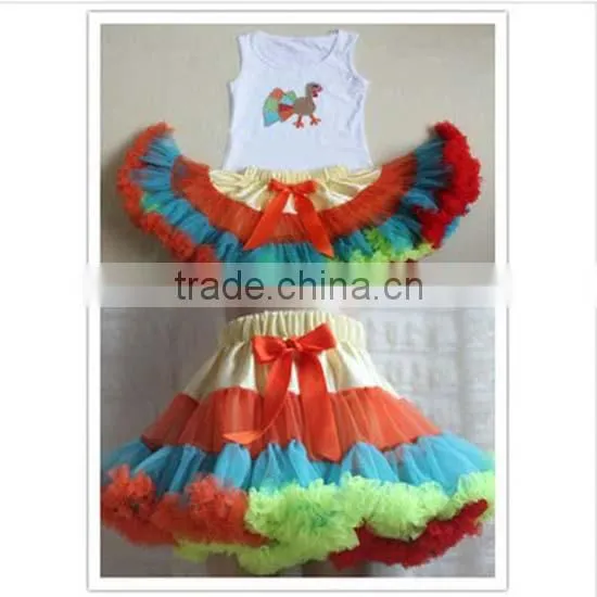 Factory wholesale light purple girl fluffy pettiskirt with bow baby pettiskirt