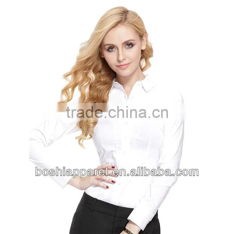 2015 Latest Fashion Light Blue Women Shirt And Short Set For Office Wear