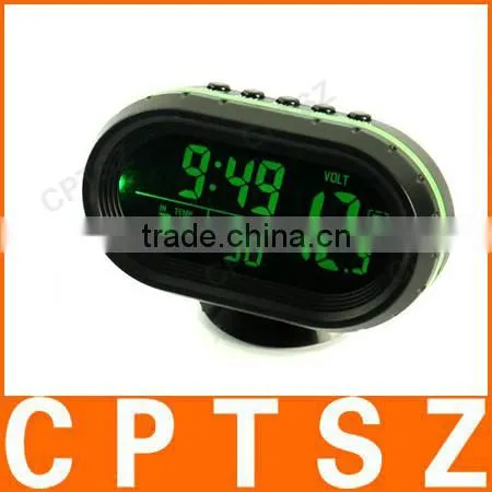 Indoor and Outdoor Temperature Car Digital LCD monitor Thermometer Clock