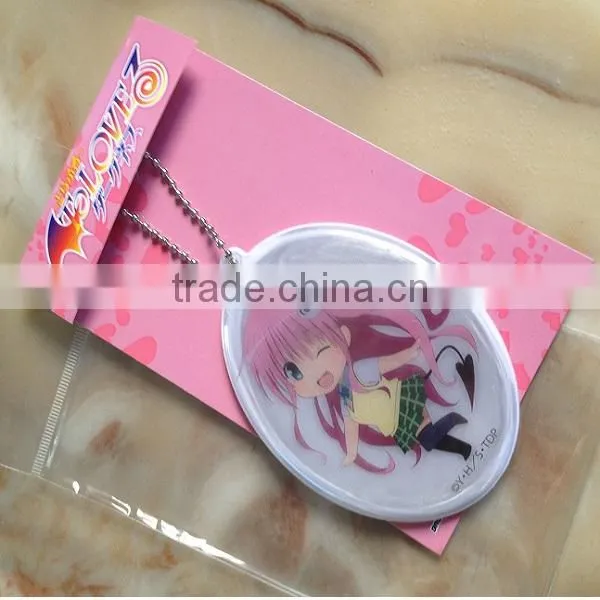 advertising customized basketball reflective keychain for teams