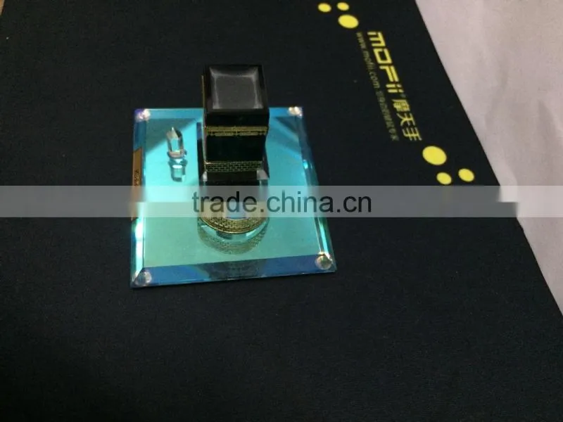 Saudi Building Black Optic Crystal Kaaba With 24K Gold Plated Metal For Muslim Souvenirs