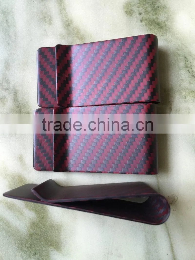 China wholesale carbon fiber money clip hinged money clips for men