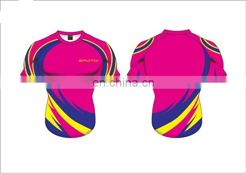 Specialized 100% polyester trendy customized rugby jersey