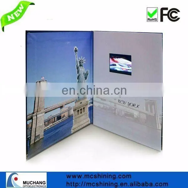 Paper Craft 7inch TFT Screen 128M LCD video Invitation card