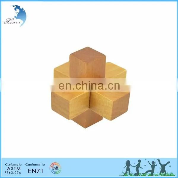 Best selling IQ brain jigsaw sliding 3d cube wooden puzzle games for kids