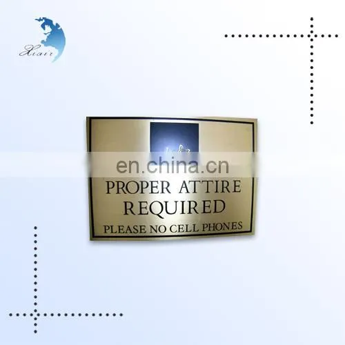High Quality Custom Screen Printing Durable Firm Metal plate logo