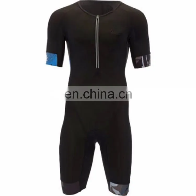 Wholesale high quality men's short sleeve triathlon wear