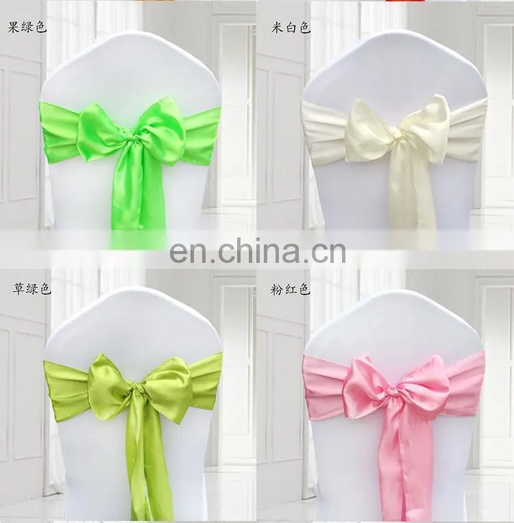 Hot Style Wedding Reception Decoration Bow Chair Sashes Satin