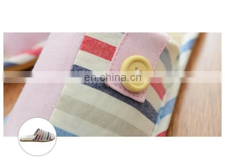 Wholesale linen women slippers linen embroidered slippers indoor 2016