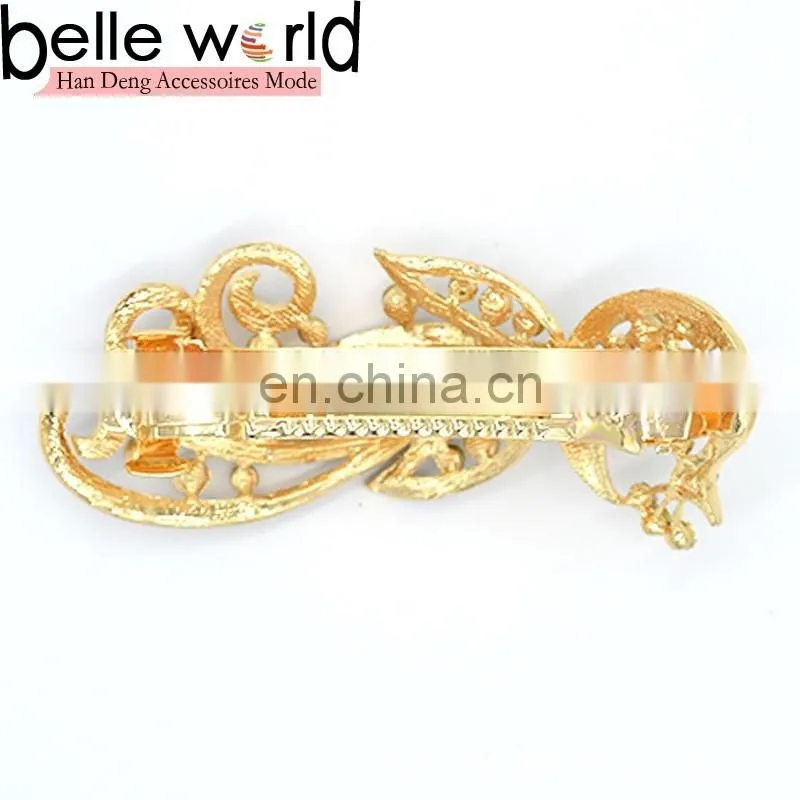 New Designs Butterfly Rhinestone French Hair Barrette Clips