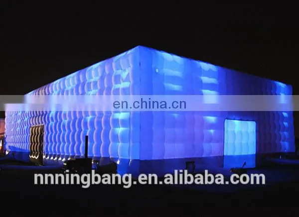 2018 ningbang hot sale led inflatable cube tent for sale