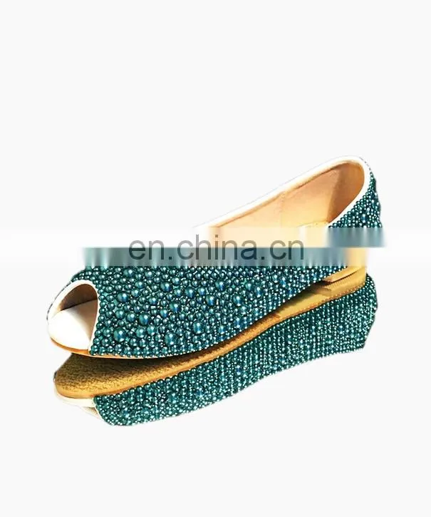 Emerald pearl bridal classic closed toe flats offer drop ship