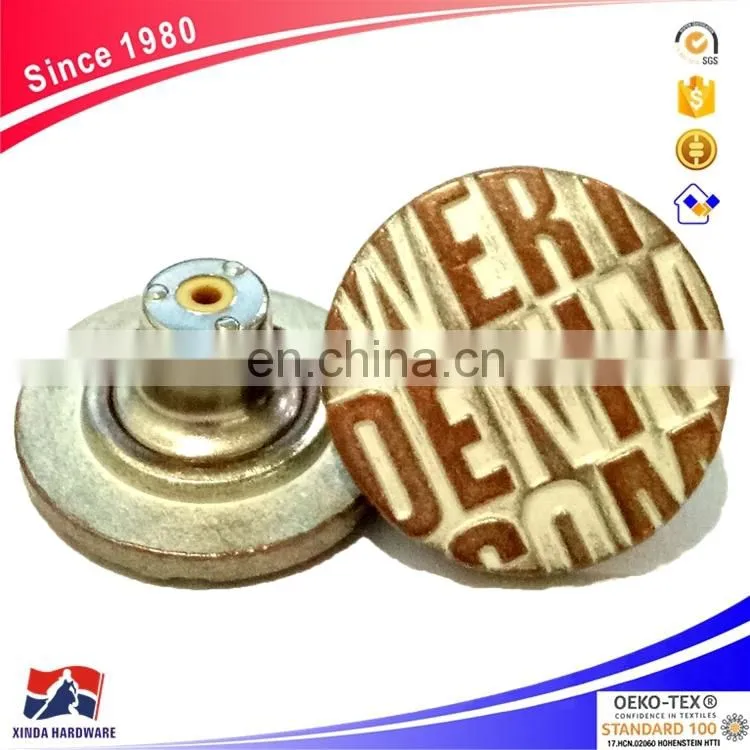 The new 2017 alloy metal jeans buttons Factory custom alloy buttons