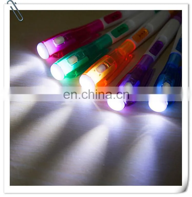 multi functional promotion novelty fancy led pen advertising pen with torch