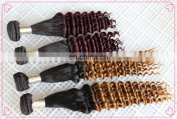 unprocessed wholesale virgin brazilian curly hair extension blonde deep wave hair weft